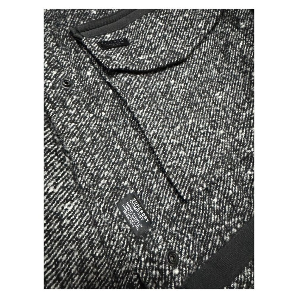Superdry Black and Gray Pea Coat - Picture 9 of 9